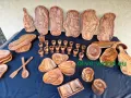 Дървени купи, чинии, чаши, дъски и плата за мезета от маслиново дърво  35 лв, снимка 2