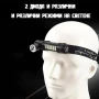Акумулаторен LED челник за глава и ръчен фенер 2в1 за риболов къмпинг лов туризъм работа аварии, снимка 3