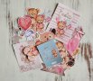 Изрязани елементи от картон Valentine bears 16 бр - R075 скрапбук декорация, снимка 2