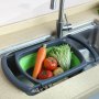 Сгъваема правоъгълна кошница за измиване и изцеждане на плодове и зеленчуци , снимка 1 - Аксесоари за кухня - 43463701
