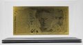 Златна банкнота 500 Френски франка в прозрачна стойка - Реплика, снимка 1 - Нумизматика и бонистика - 27080404