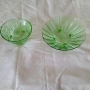 Стъклени фруктиери в зелено , снимка 1