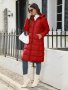 Зимно дамско яке със средна дължина и изчистен дизайн, 2цвята - 023, снимка 2