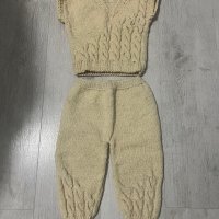 Ръчно плетен екип до 6 месеца, снимка 10 - Бебешки якета и елеци - 44052680