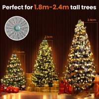 GARITE Коледни светлини за елха, 2 м x 16Line 400LEDs, топло бяло, снимка 7 - Декорация за дома - 43142132