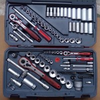 TENG TOOLS куфар качествена гидория 1/4 3/8 1/2 111части къси дълги вложки удължители, снимка 1 - Куфари с инструменти - 43731364