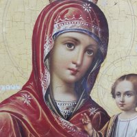 Голяма икона на Пресвета Майка Богородица Закрилница - Модел ВГ-- ръчна изработка 
