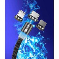 Ново! Магнитен Type C USB кабел за зареждане на телефони, 2.4А, снимка 4 - Безжични зарядни - 27741513