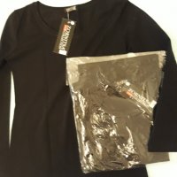 Чисто нова черна блуза дълъг ръкав, с етикета , изчистена , памук+еластан , различни рри, гарваново , снимка 9 - Тениски - 37456693