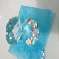 стъклена мида с перла, снимка 1 - Декорация за дома - 39821378