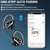 Нови Безжични Слушалки Poounur Bluetooth 5.3, ENC Шумопотискане, IP7, снимка 2 - Bluetooth слушалки - 43669903