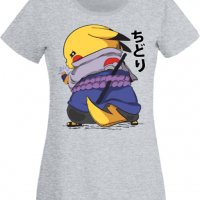 Дамска тениска Naruto Pikachu Sasuke,Анимация,игра,Празник,Повод., снимка 1 - Тениски - 37945957
