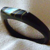 Фин индонезийски пръстен от рог на воден бивол, снимка 1 - Пръстени - 43142455