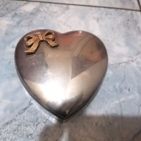 Стара Посребрена Кутия За Бижута-Сърце, снимка 2 - Други ценни предмети - 43273122