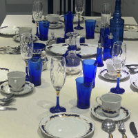 Бутилка за ракия синьо стъкло , снимка 18 - Антикварни и старинни предмети - 44877607