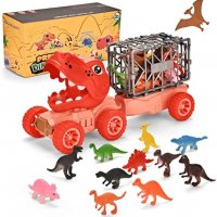 Нов Игрален комплект Играчки Дино камион 12 фигурки на динозаври за деца, снимка 1 - Образователни игри - 40129301