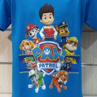 Нова детска тениска с дигитален печат PAW Patrol (Пес патрул) в син цвят, снимка 3 - Детски тениски и потници - 37355449