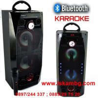 Караоке колона Viva QS-36 с Bluetooth, микрофон и цветомузика, снимка 2 - Bluetooth тонколони - 28397072
