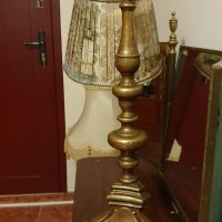 Страхотна антикварна бронзова лампа , снимка 2 - Антикварни и старинни предмети - 38439993