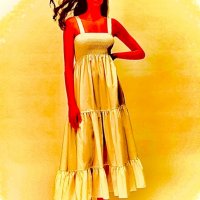 Дамска жълта рокля, снимка 1 - Рокли - 33217185