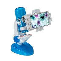 Микроскоп с прожектор и адаптор за смарт телефон, снимка 1 - Образователни игри - 42973856
