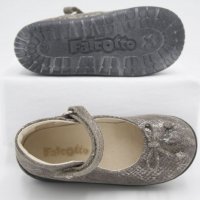 №18, Официални обувки за момиче сиви с панделка и велкро, снимка 6 - Бебешки обувки - 28616929