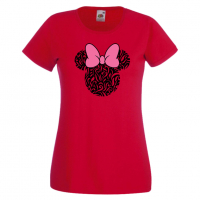 Дамска тениска Minnie Head 6 Подарък,Изненада,Рожден ден,, снимка 9 - Тениски - 36530179
