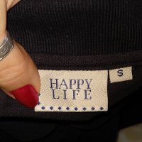 Тениска тип блуза без ръкави "Happy life"® / голям размер , снимка 3 - Тениски - 27431653