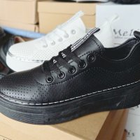 Черни и бели дамски пролетни обувки Коко, снимка 4 - Дамски ежедневни обувки - 44014703