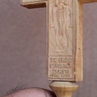 Стар напрестолен кръст , снимка 3 - Антикварни и старинни предмети - 36890631