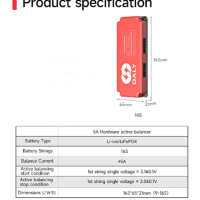 Hardware Active Equalizer - Balance 5A for Lithium battery /Lifepo4/. Балансьор-изравнител, снимка 8 - Друга електроника - 44881262