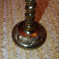 Бронзов свещник - Made in England , снимка 6 - Антикварни и старинни предмети - 38480760