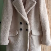 Бежово дамско палто, снимка 1 - Палта, манта - 43928494