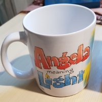 Сувенирна чаша Angela английска нова, снимка 1 - Прибори за хранене, готвене и сервиране - 27625628