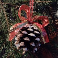 Коледна украса за елха- висулка шишарка, снимка 3 - Декорация за дома - 43502837