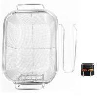 Многофункционална кошница за пържене от неръждаема стомана,  20×15см, снимка 4 - Съдове за готвене - 44029987