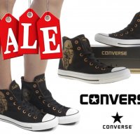 ПРОМО 🍊 CONVERSE ALL STAR HI TOPS 🍊 Дамски кецове BLACK SABBATH 35/36 номер нови с кутия , снимка 4 - Кецове - 10449909