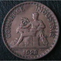 1 франк 1923, Франция, снимка 2 - Нумизматика и бонистика - 28436128