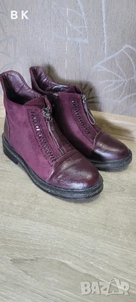 дамски боти бордо, снимка 1