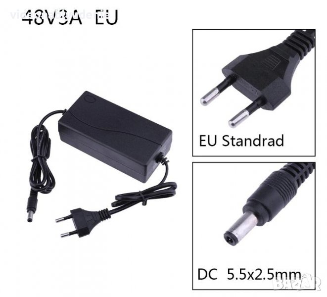 Универсално PoE Зарядно 48V(54.6V) 3A Захранващ Адаптер Видеонаблюдение Захранване за IP Камери CCTV, снимка 1