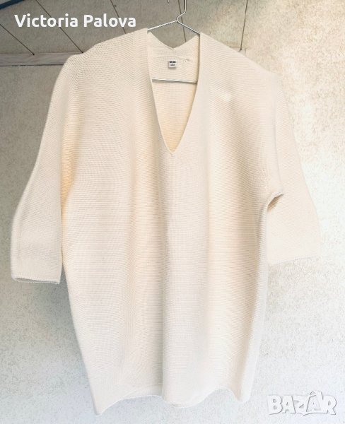 UNIQLO красива блуза кокон екрю японски бранд, снимка 1