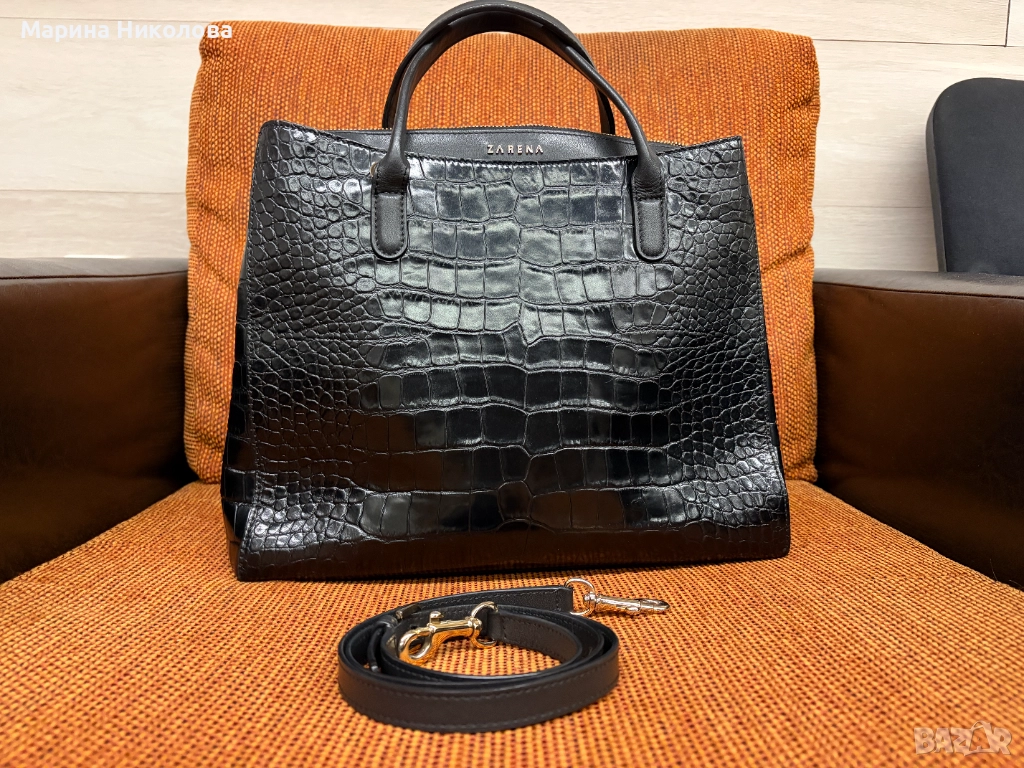 Кожена чанта ZARENA, снимка 1