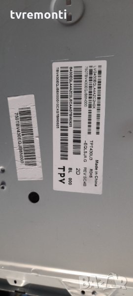 лед диоди от дисплей TPT430U3-EQLSJA.G REV:SC4B от телевизор PHILIPS, снимка 1