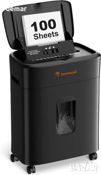 Шредер за хартия Bonsaii 100 листа автоматично подаване, 16 л, C231-D, снимка 1