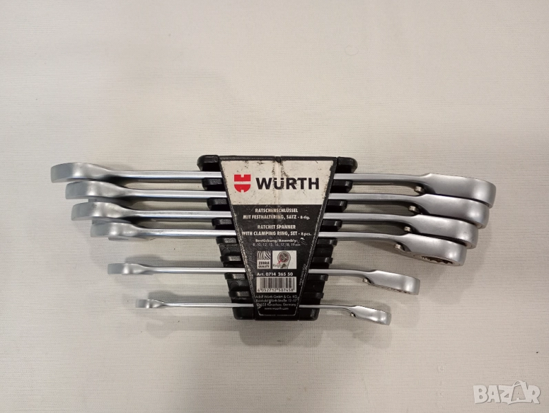 Wurth Zebra звездогаечен ключ с тресчотка с номера 8,12,16,17,18,19 , снимка 1