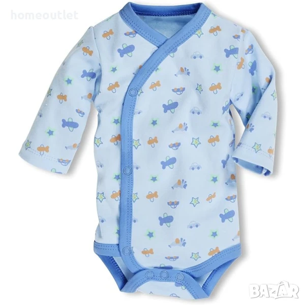 ПРОМОЦИЯ Бебешко боди за новородени и недоносени бебета в синьо SCHNIZLER 800106, снимка 1