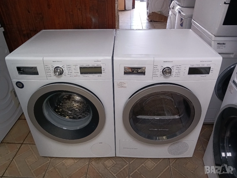Комплект пералня и сушилня с термопомпа Бош Bosch Home Professional A+++ 8кг 2 години гаранция!, снимка 1