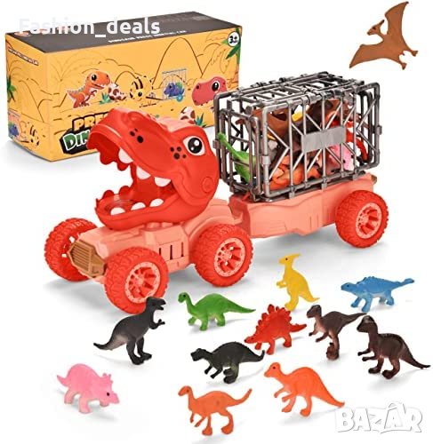 Нов Игрален комплект Играчки Дино камион 12 фигурки на динозаври за деца, снимка 1