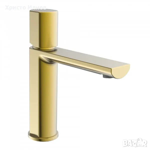 Смесител за мивка със сифон Дизайнерски Луксозен внос от Германия Златен, снимка 1