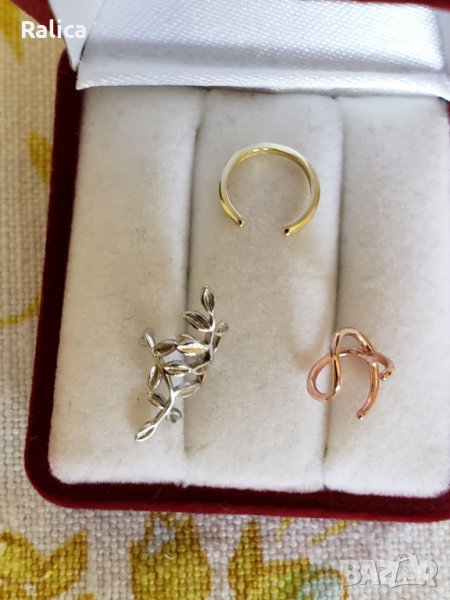 Сребърни обеци за хрущяла, без пиърсинг, снимка 1